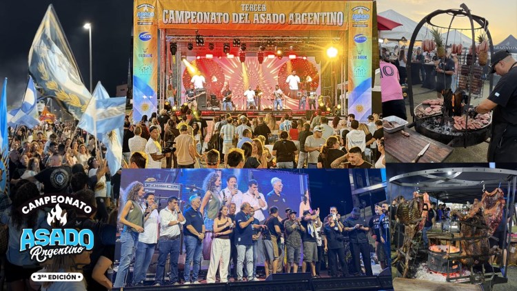 Escenarios, público y asadores durante la tercera edición del Campeonato del Asado Argentino en Miami